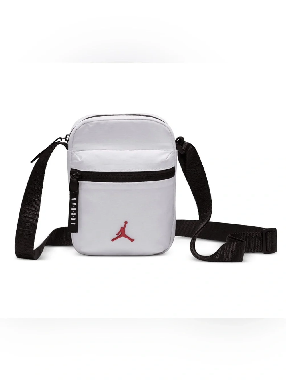 Jordan Men’s White Mini Crossbody Bag with Red Jumpman